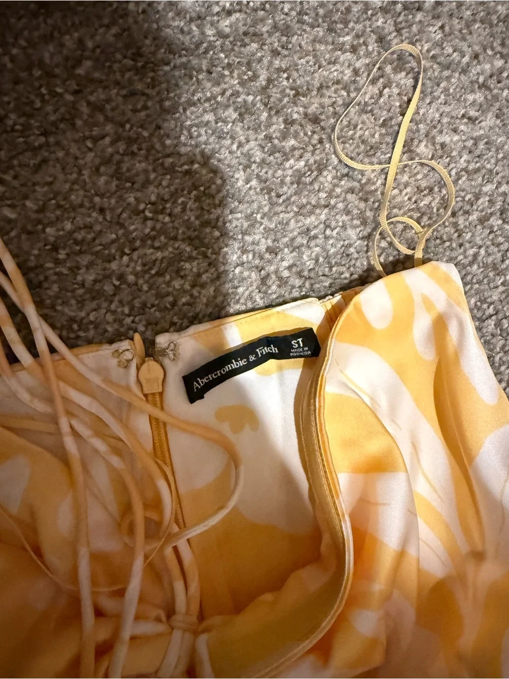 Abercrombie & Fitch Yellow and White Floral Maxi Dress